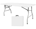 6ft White Folding Plastic Table with Handle Z24338