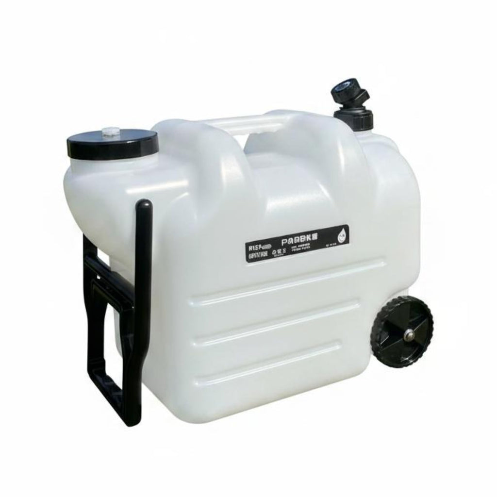 White Portable Water Dispenser with Faucet and Wheels V2159