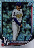 2025 Bowman Chrome Yoshinobu Yamamoto Mega Box Mojo Refractor Baseball Trading Card #76 Z33494