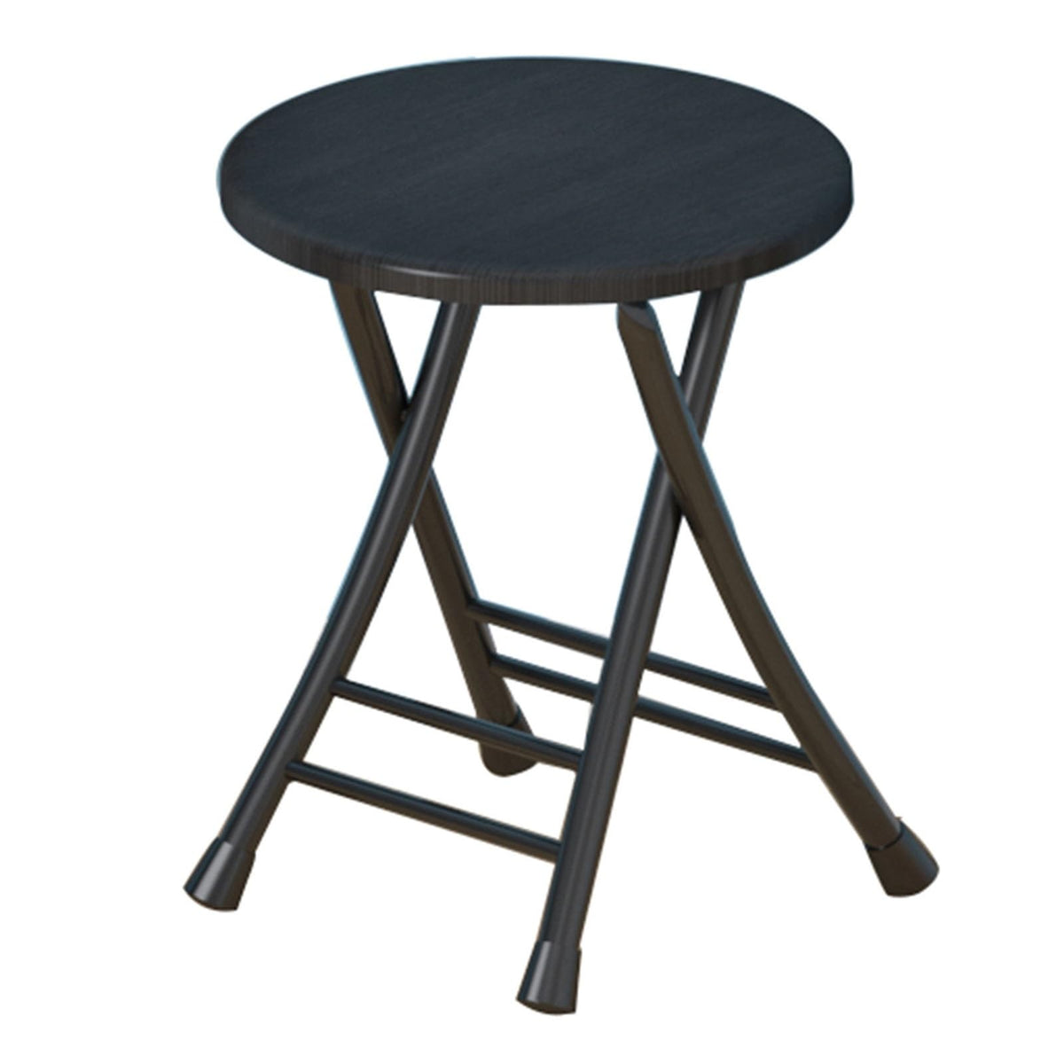 18 Inch Black Foldable Stool 220lbs Capacity I81908