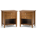 2-Piece Wood 24" Bedside Nightstand Table Set K909273