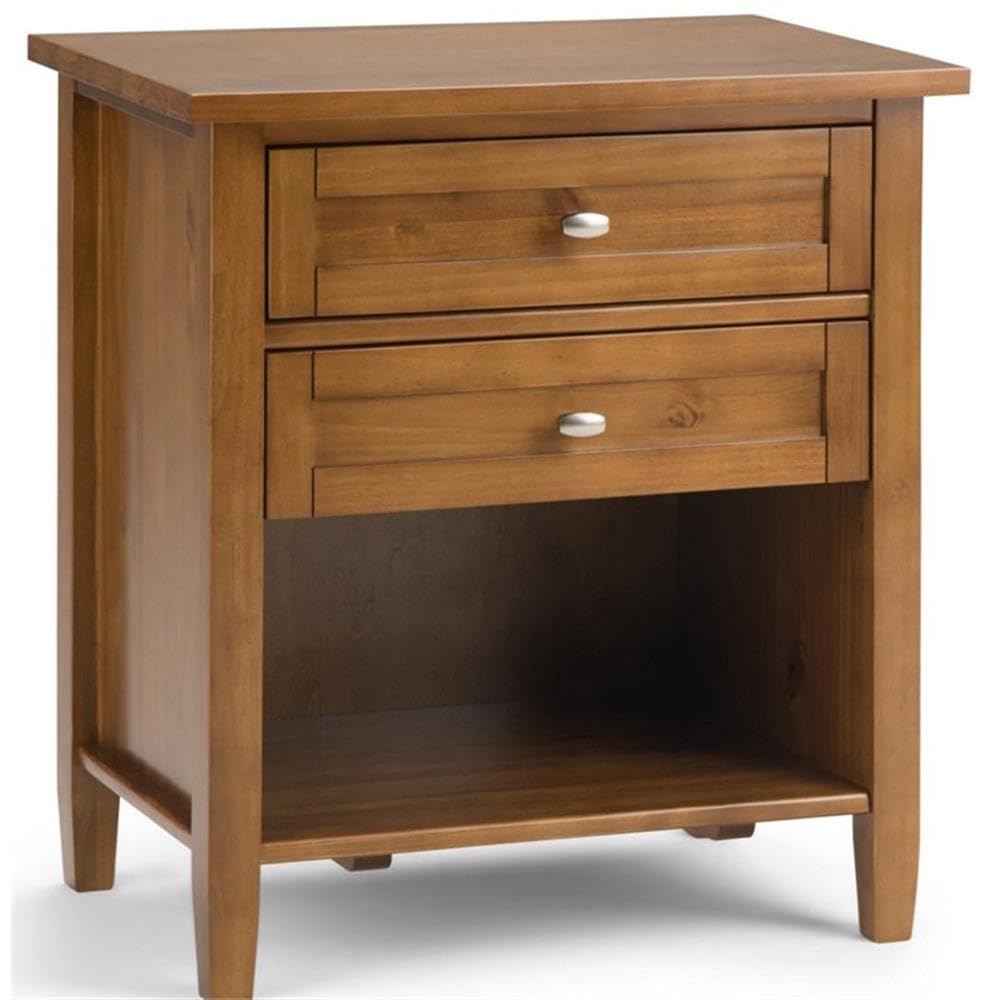 2-Piece Wood 24" Bedside Nightstand Table Set K909273