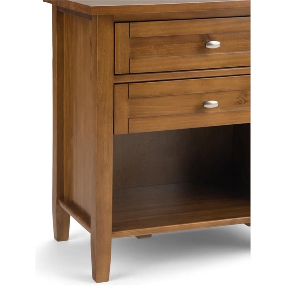 2-Piece Wood 24" Bedside Nightstand Table Set K909273