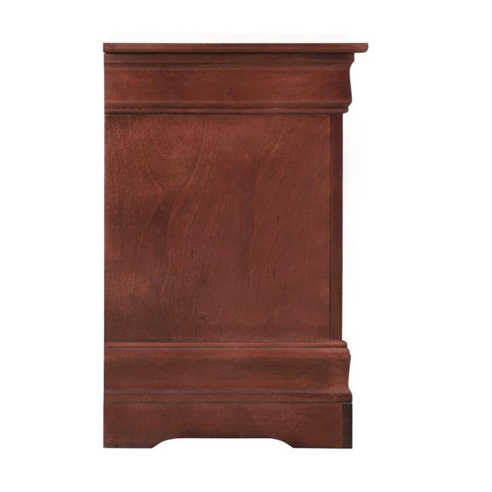 Cherry Finish 2 Drawer Engineered Wood Nightstand P1362