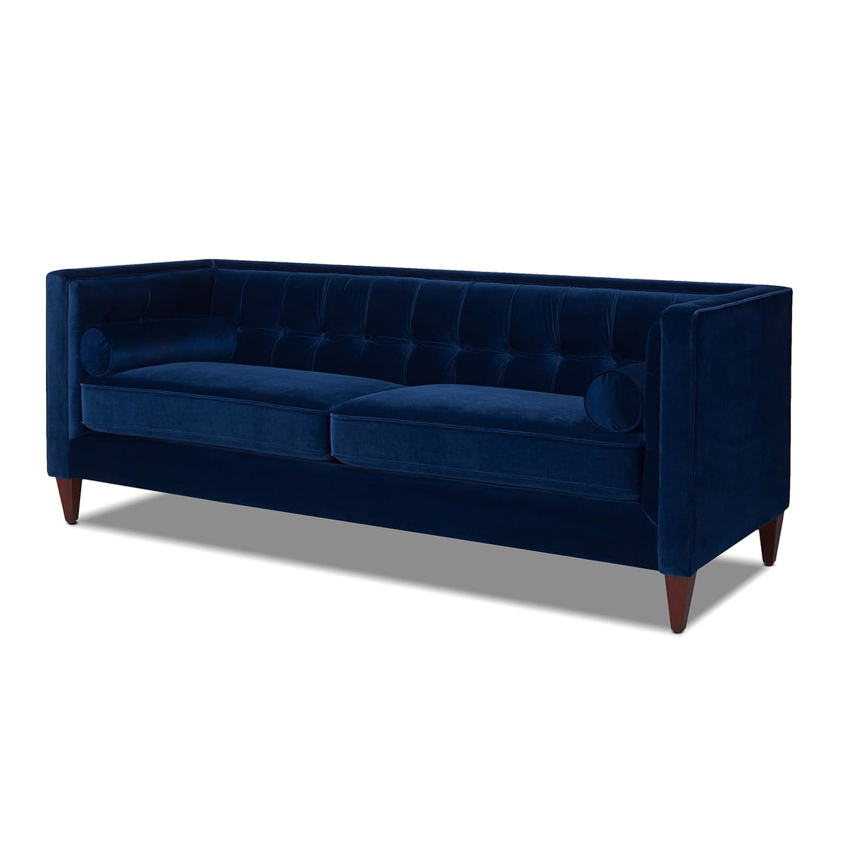 84" Navy Blue Tufted Velvet Sofa B5451