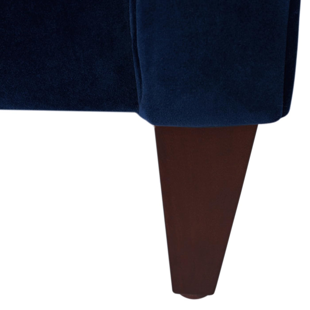 84" Navy Blue Tufted Velvet Sofa B5451