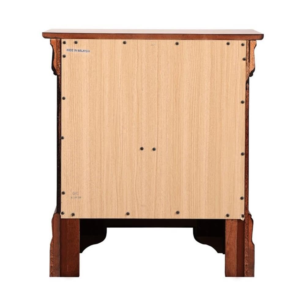 Cherry Finish 2 Drawer Engineered Wood Nightstand P1362