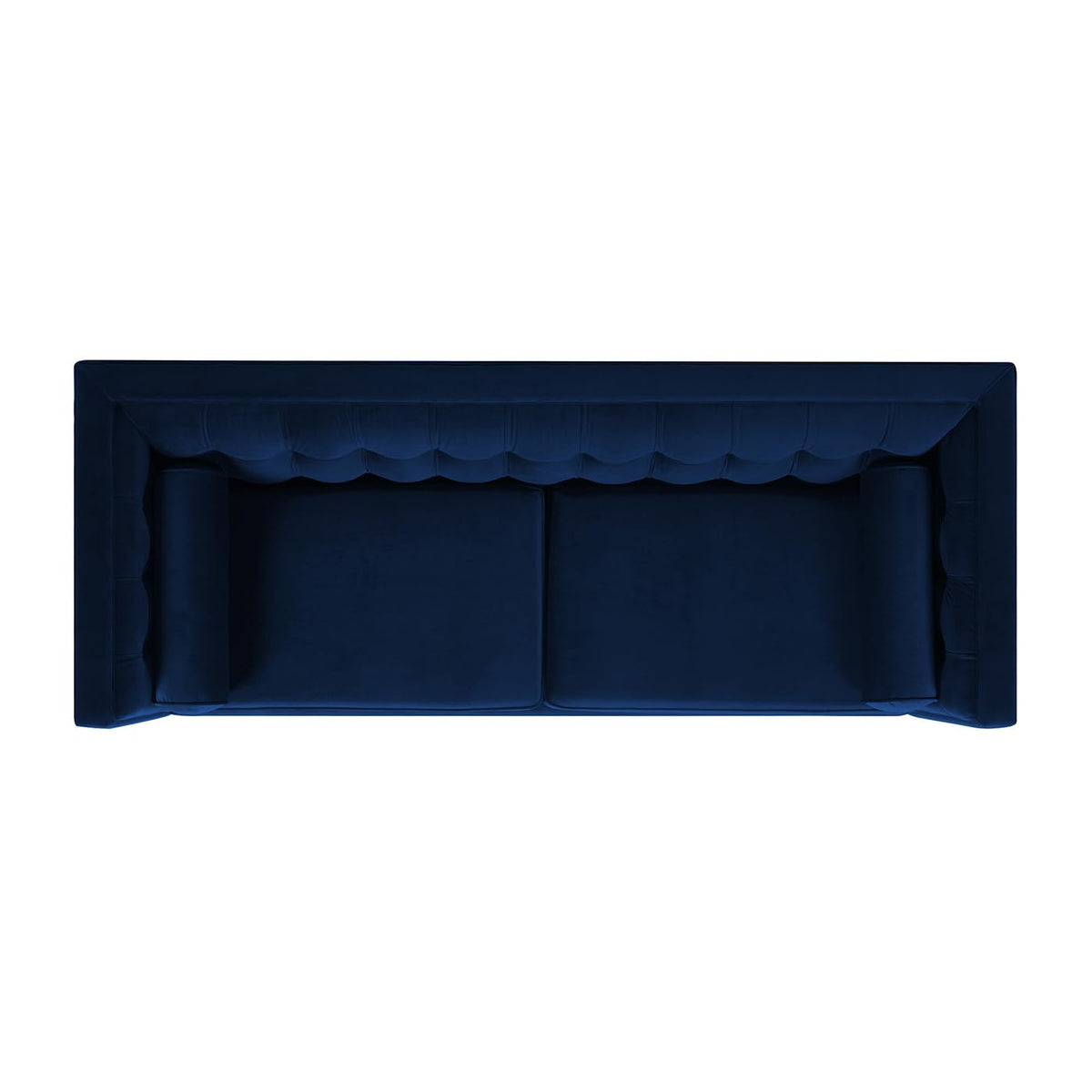 84" Navy Blue Tufted Velvet Sofa B5451