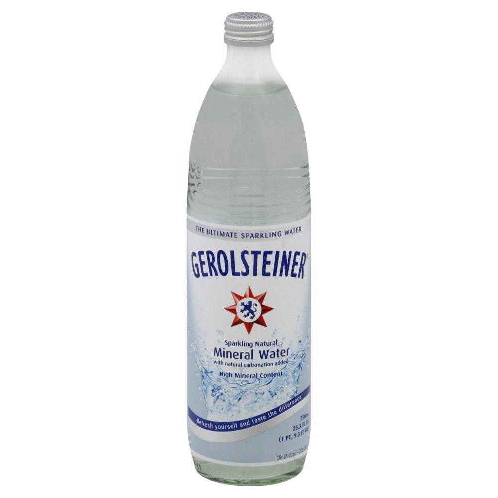 Natural Sparkling Mineral Water Glass Bottle 25.3 oz G58189