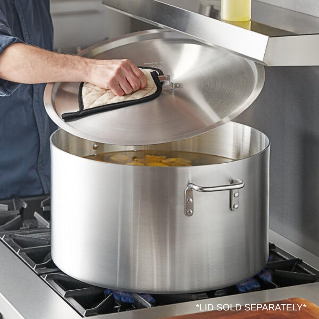 60 qt Heavy Weight Aluminum Sauce Pot with Riveted Handles Y230926