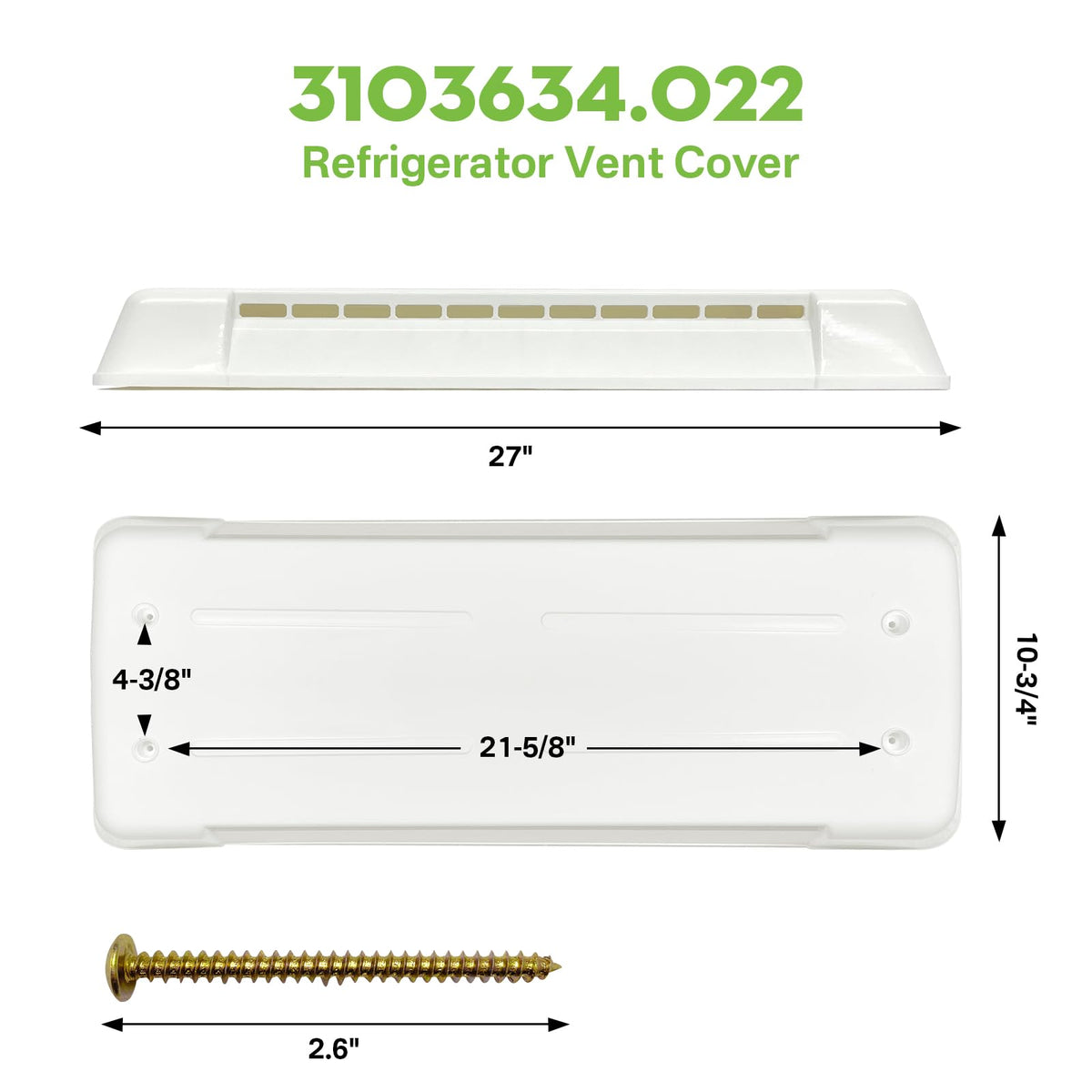 RV Refrigerator Vent Lid Cover Replacement X359699