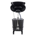Portable Shampoo Bowl with 2 Buckets, Electric Pump, Drain Hose, 4 Wheels X27583
