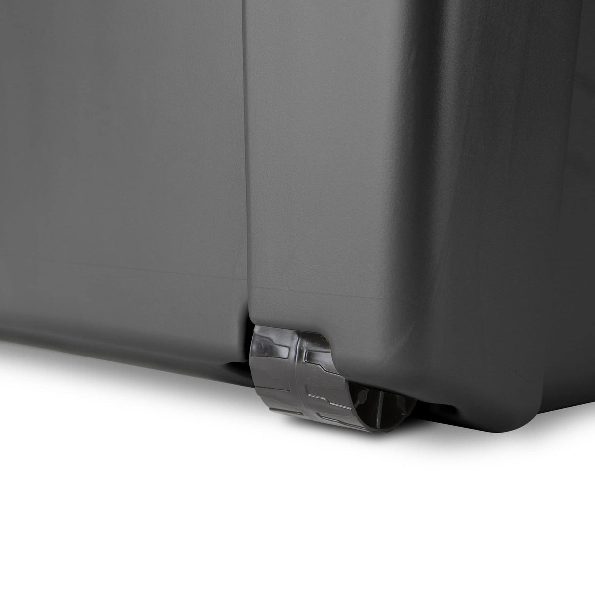 16 Gallon Black Plastic Storage Trunk with Wheels J735742
