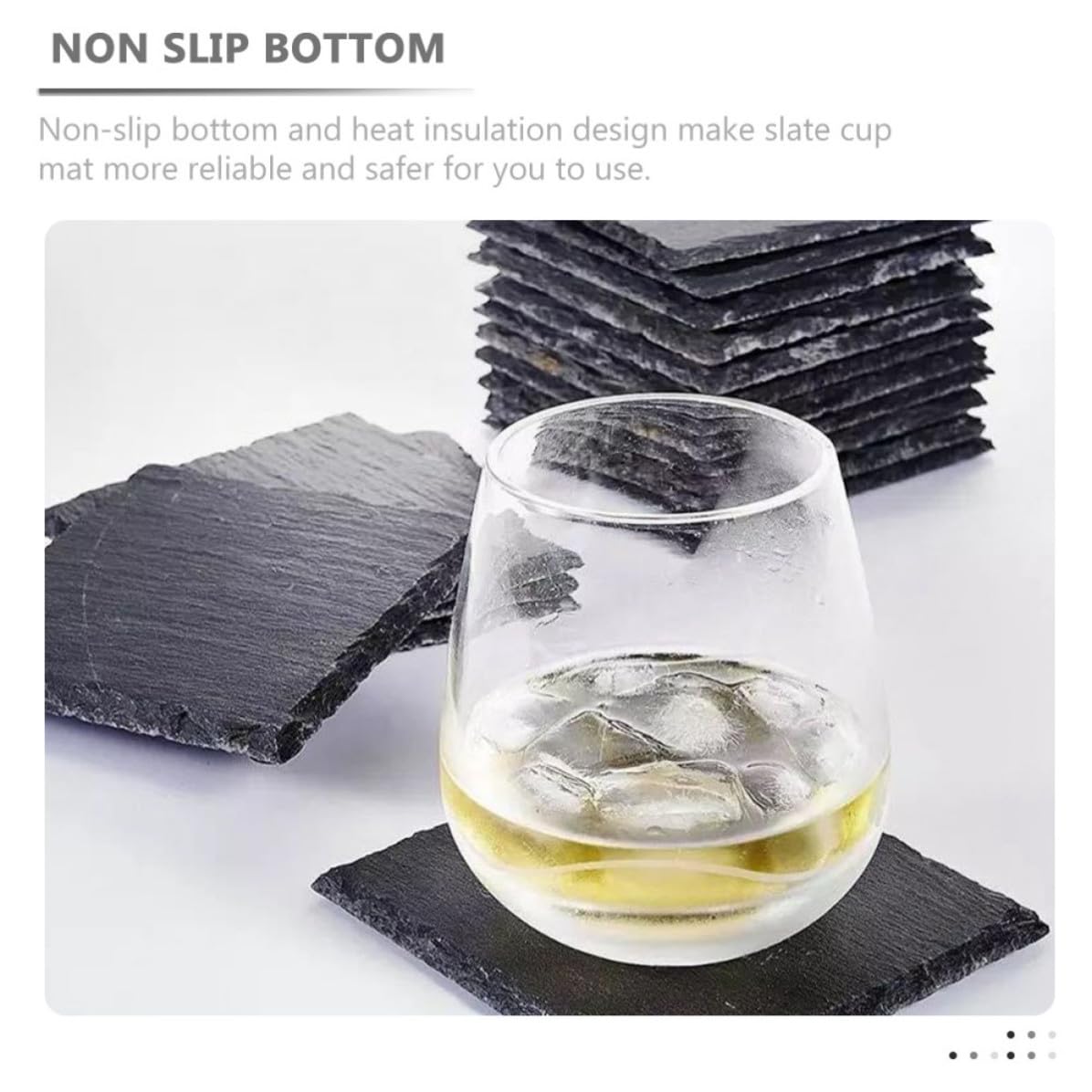 12pcs Natural Stone Drink Coasters Set O42027