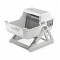 Semi-Automatic Sifting Cat Waste Pan White Gray A554