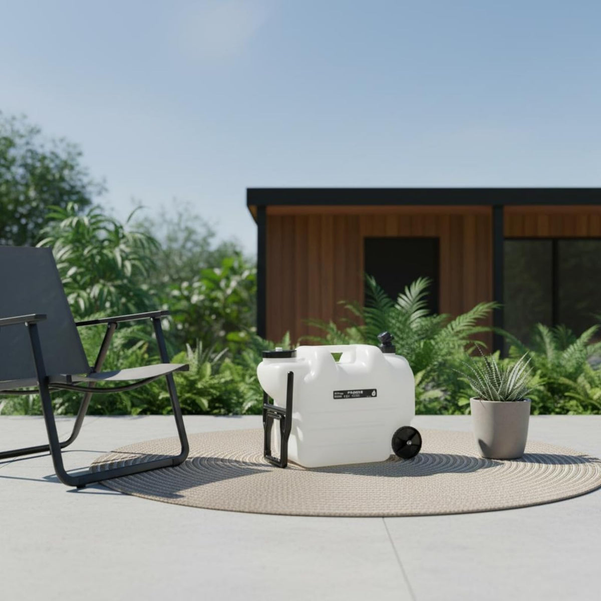 White Portable Water Dispenser with Faucet and Wheels V2159