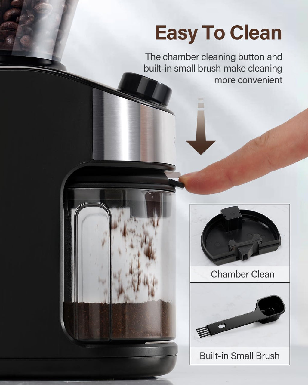 Electric Burr Coffee Grinder with 32 Grinding Sizes E77035