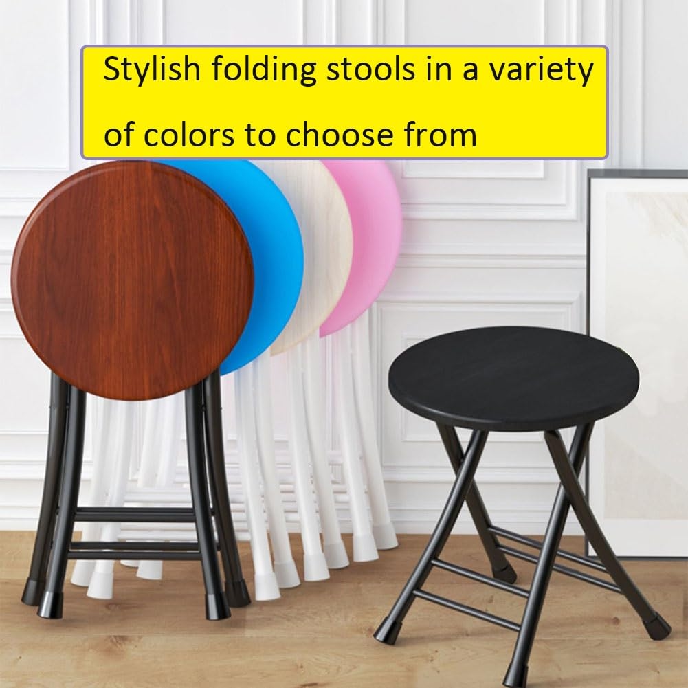 18 Inch Black Foldable Stool 220lbs Capacity I81908