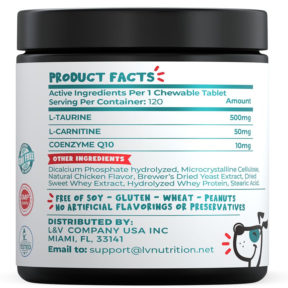 Taurine 500 mg for Dogs V9092