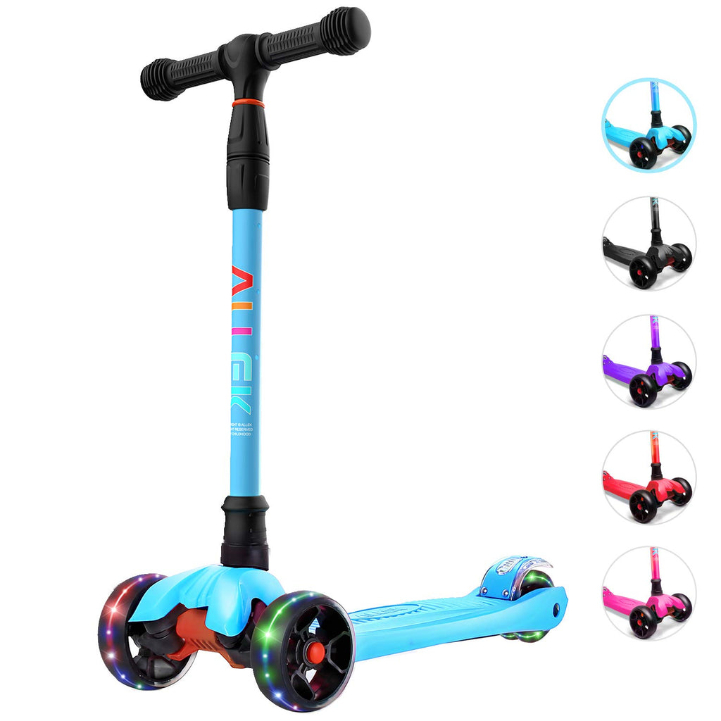 Kick Scooter with Light-Up Wheels and Adjustable Heights D2618