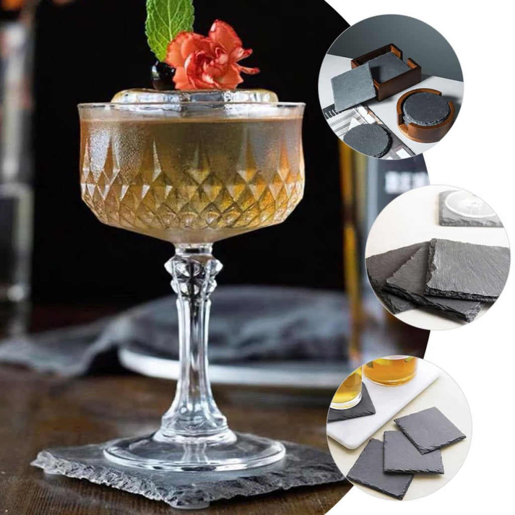 12pcs Natural Stone Drink Coasters Set O42027