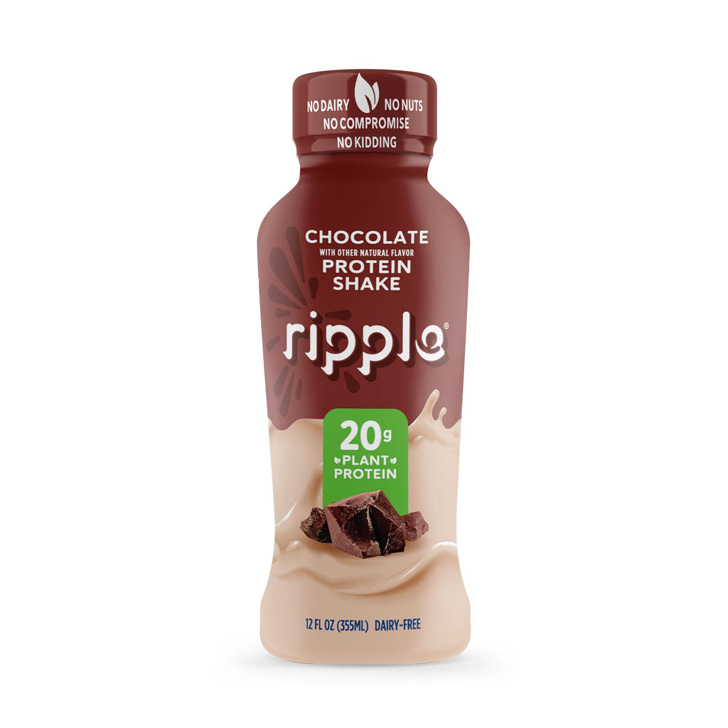 Chocolate Plant Based Protein Shake 20g Pea Protein Vegan Non GMO 12 Fl Oz Bottles Pack of 12 L319