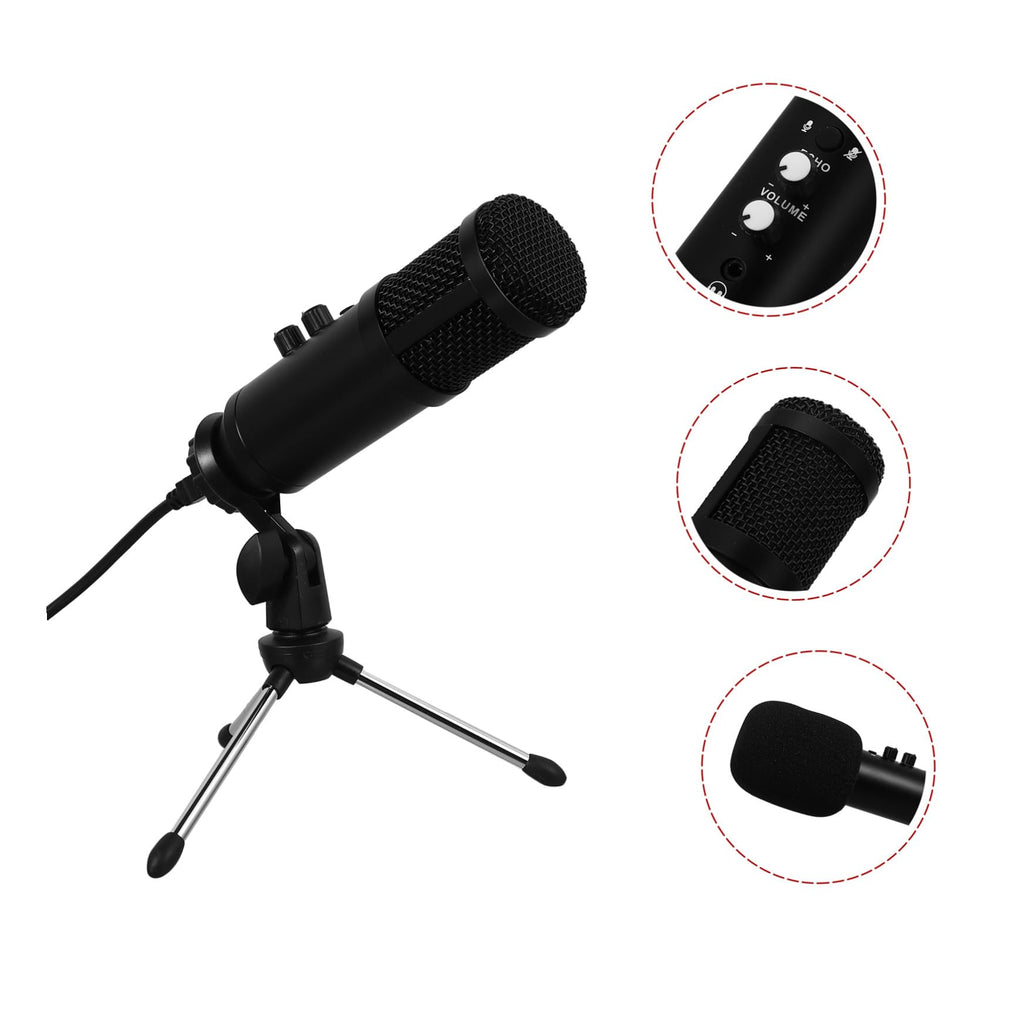 USB Condenser Microphone with Tripod Stand and USB Cable B250