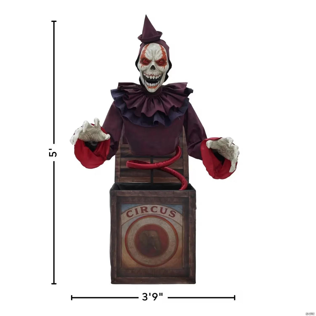 5 Ft. Skeleton Clown Halloween Decoration M7373