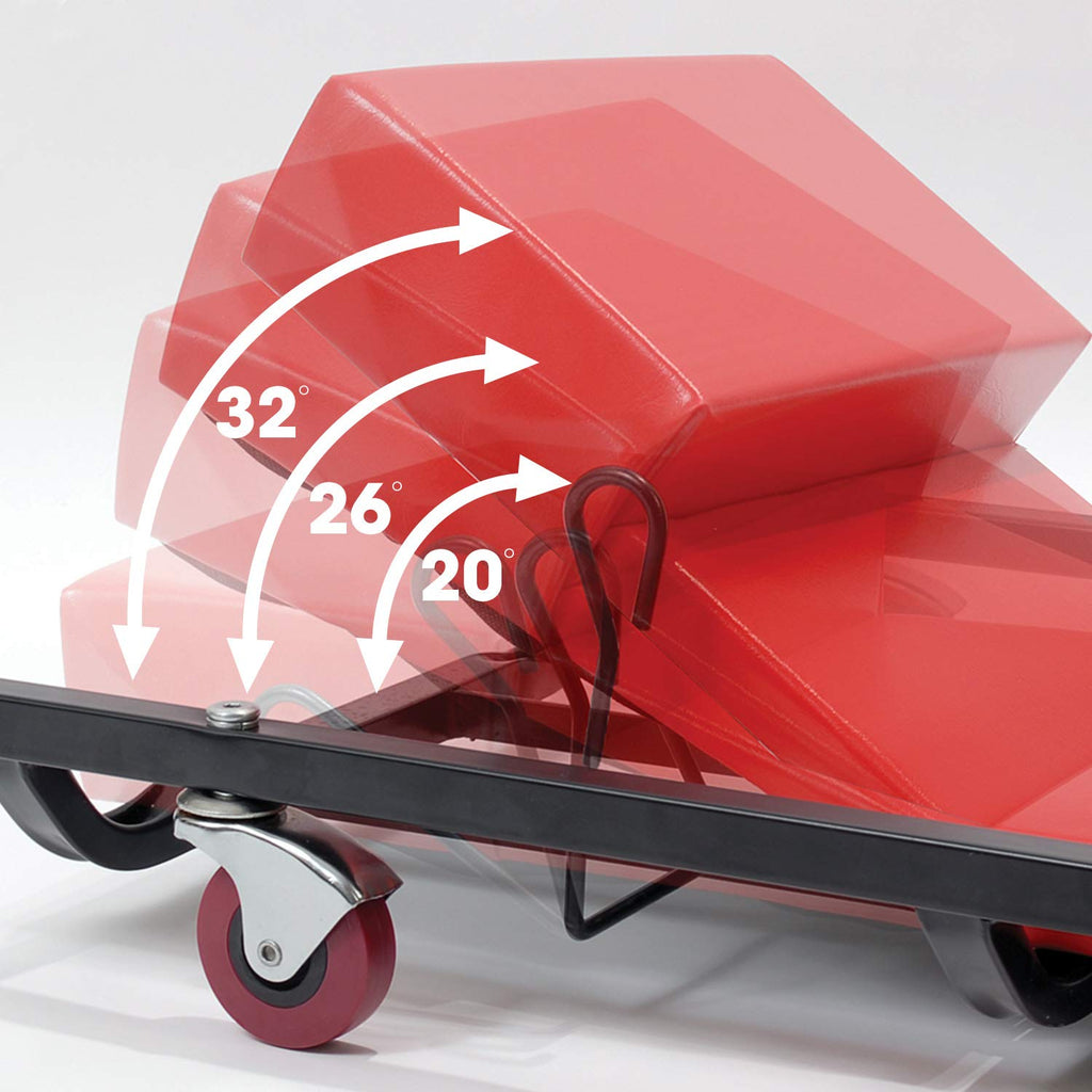 Rolling Garage Creeper with Adjustable Headrest and 6 Casters I1141