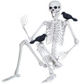 5.4ft/165cm Halloween Skeleton with Crows Movable Joints G53305