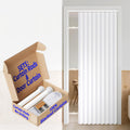 Blackout Magnetic Door Curtain with Curtain Rods 42 W x 78 L White N306927