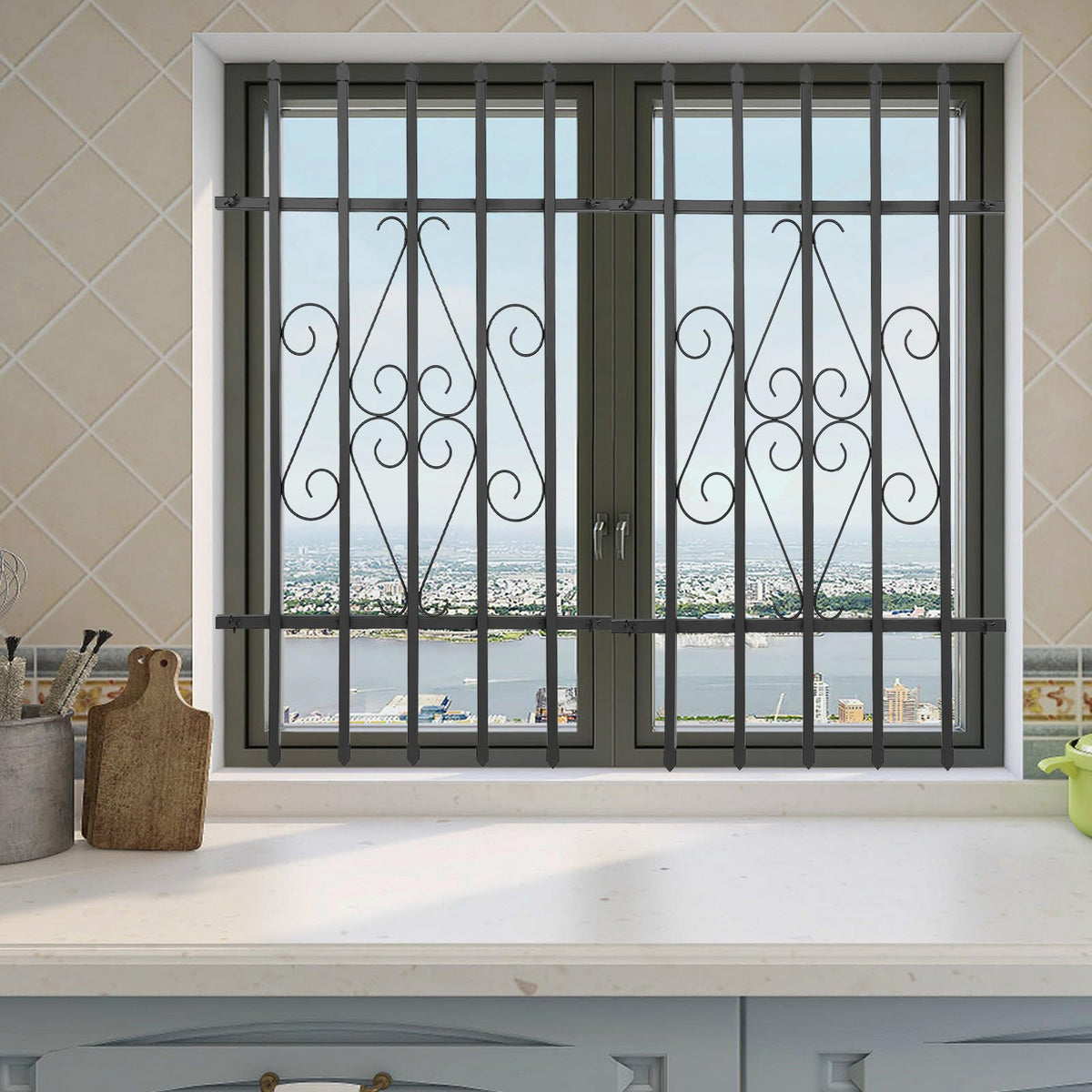 Window Security Bars Rust Resistant 24 x 36in V954184