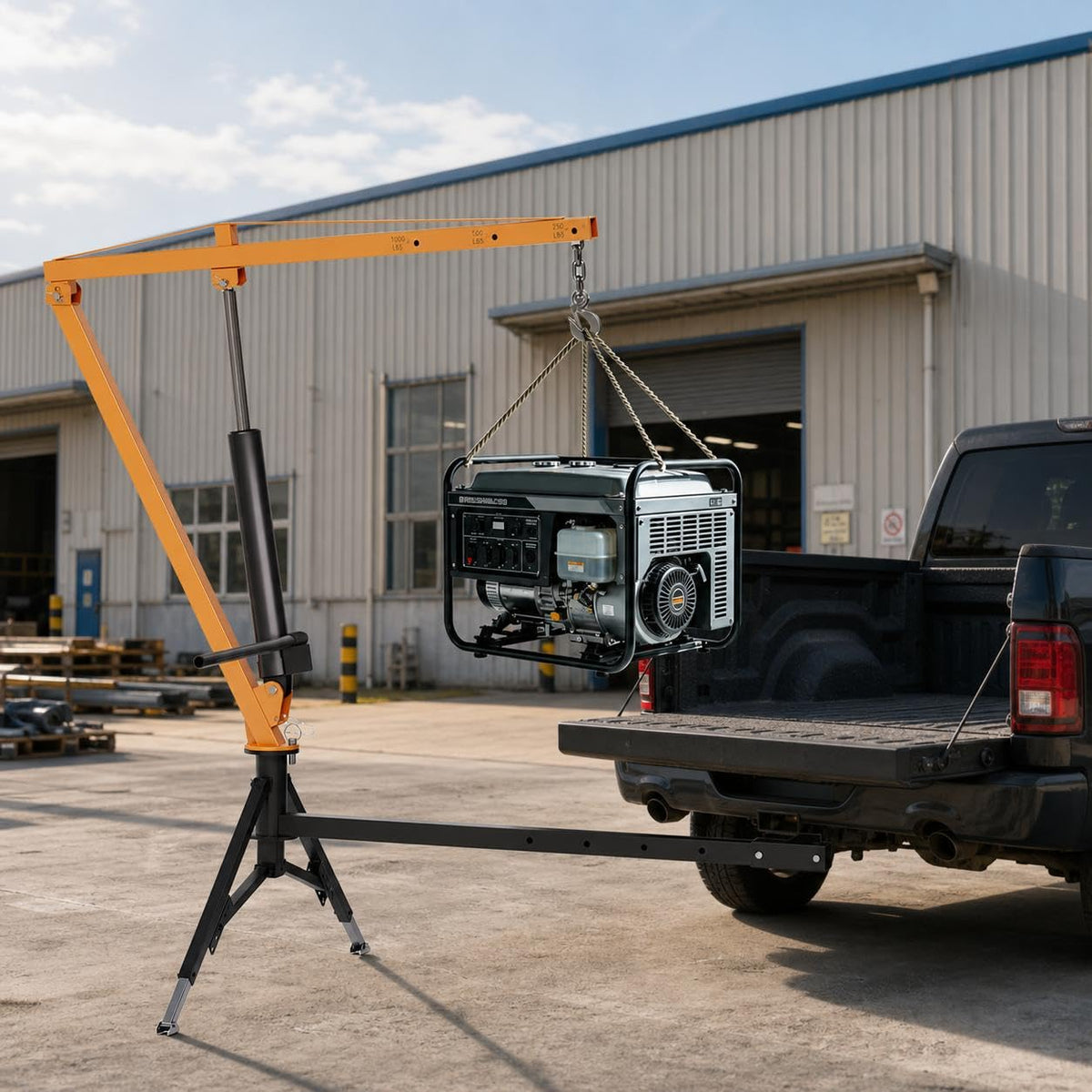 1000 lb Hitch Mount Hydraulic Pickup Truck Crane R643