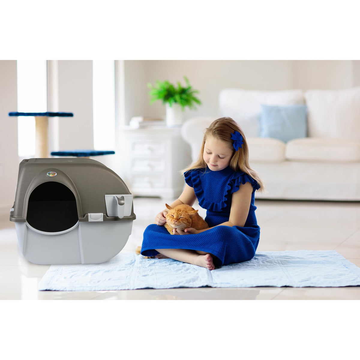 Self Cleaning Litter Box Regular Size Grey E612511