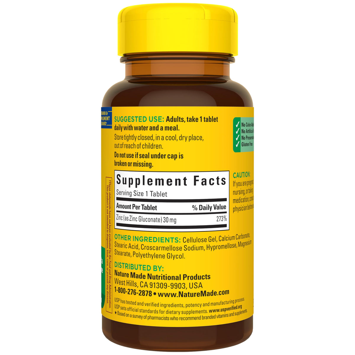 Zinc 30 mg 100 Tablets Y57194