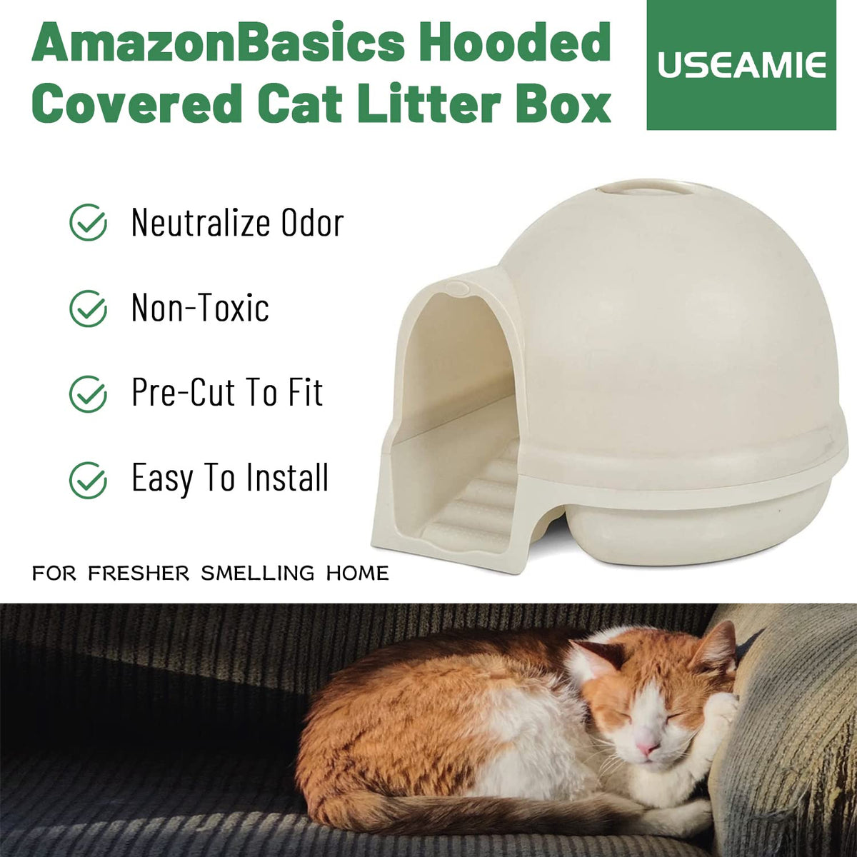 Activated Carbon Cat Litter Box Replacement Filters 4 Pack G964478