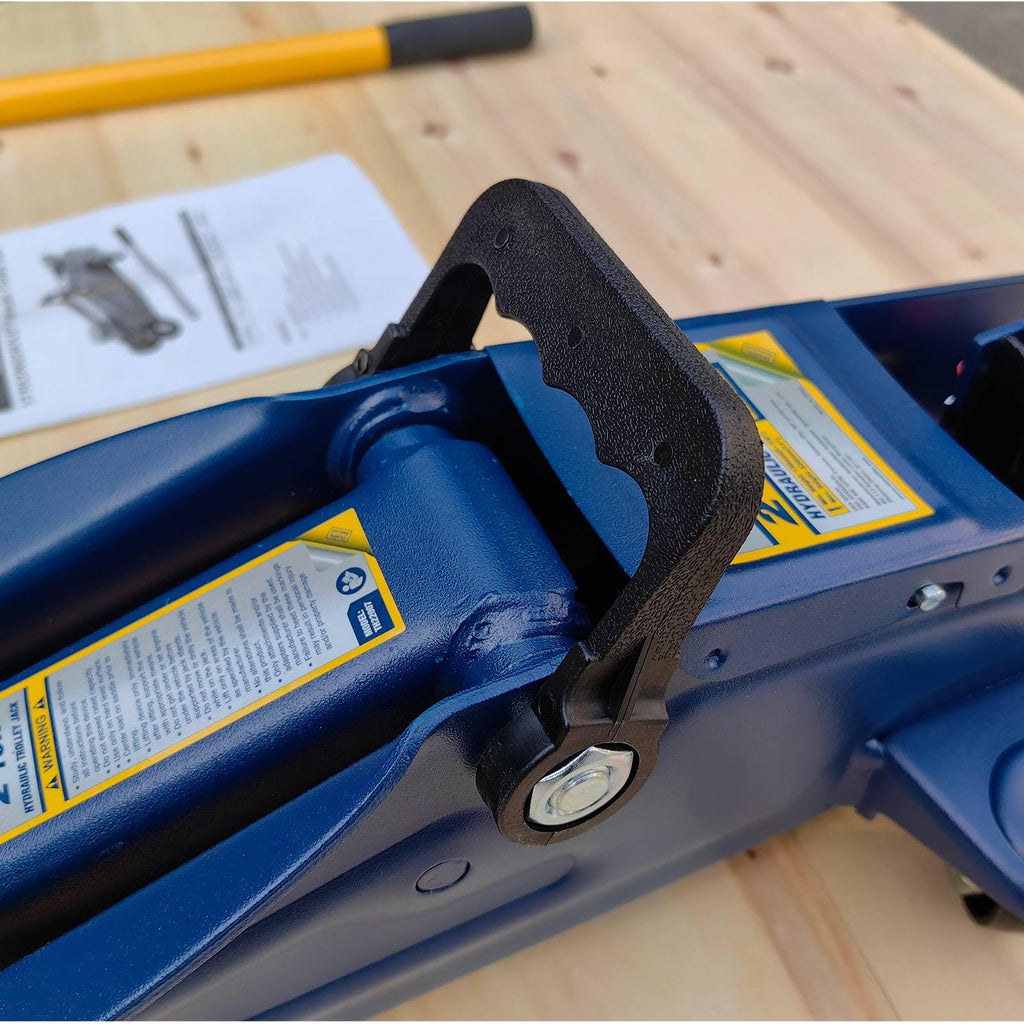 2 Ton Low Profile Hydraulic Floor Jack, 4000 lbs Capacity Steel Trolley Jack, Blue A705414