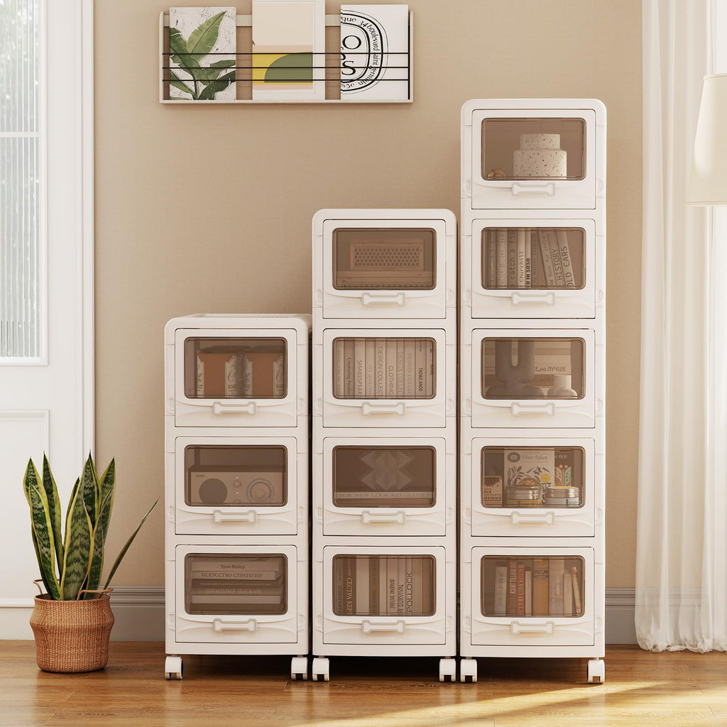 3 Tier Rolling Storage Cart with Drawers Y173864