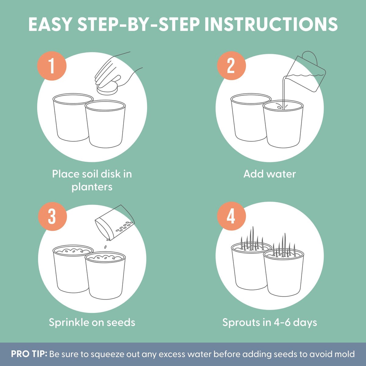 Organic Cat Grass Growing Kit with Seed, Soil and Two Ceramic Planters U28062