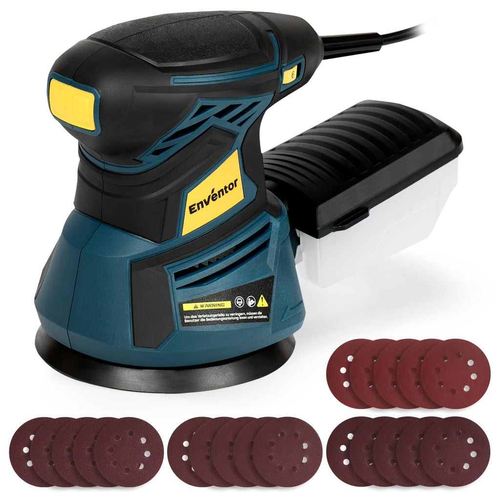Orbital Sander with 6 Speeds, Dust Collection, 5 in, 3A Corded X31343