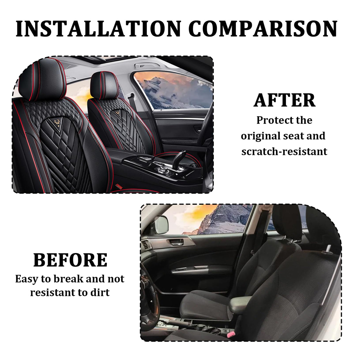 Waterproof Nappa Leather Full Set Car Seat Covers Y319790