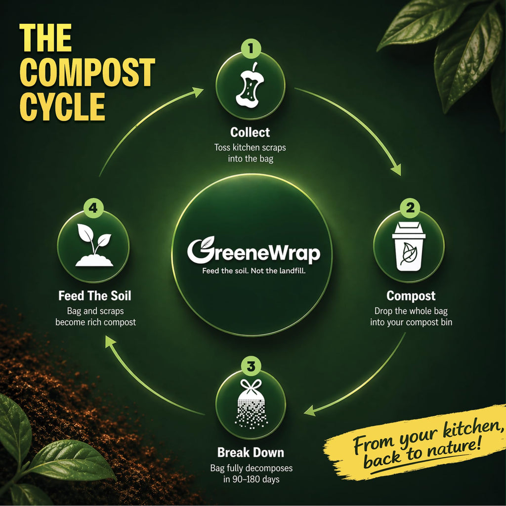 45 Gallon Compostable Trash Bags 20 Count 1.6 Mil B70228