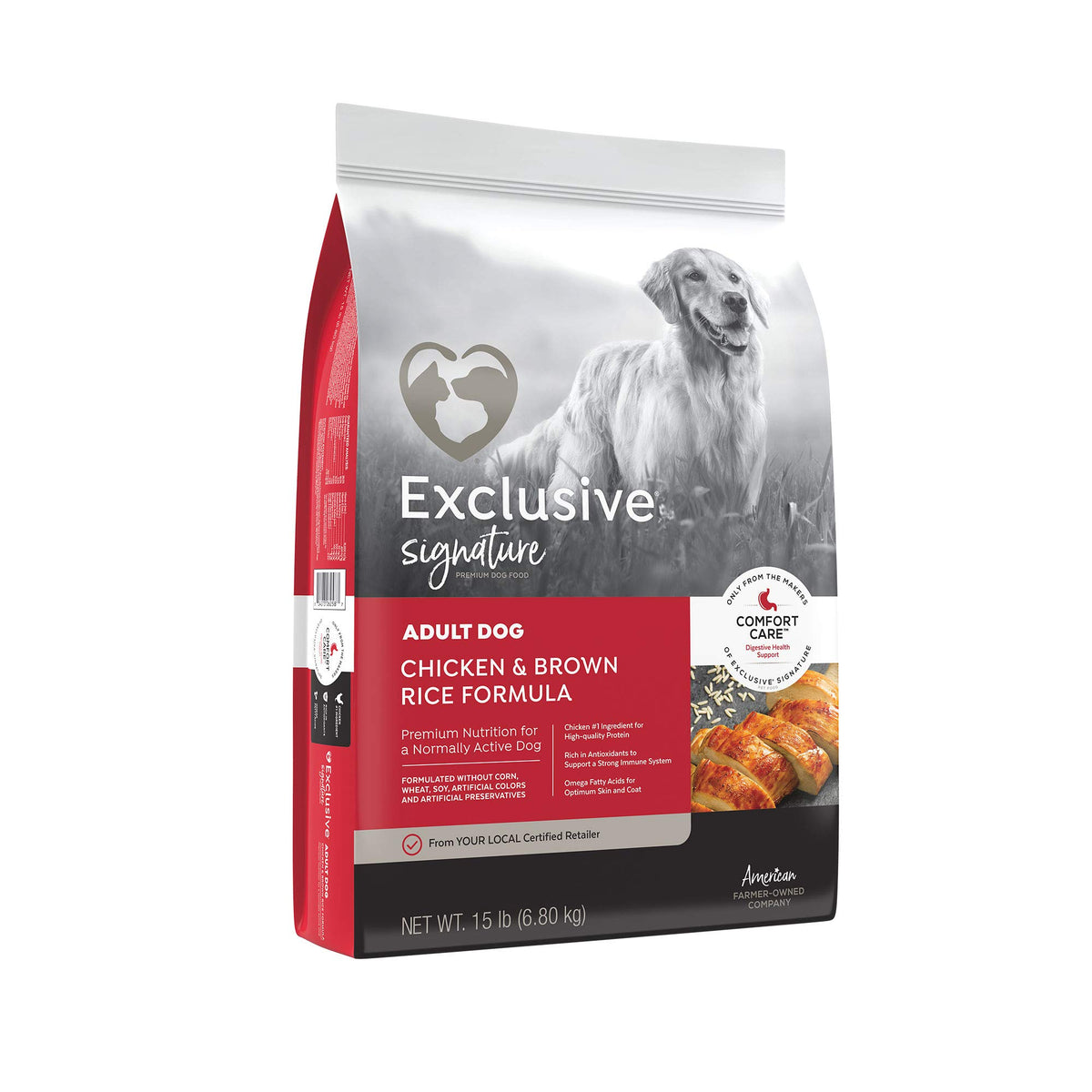 Chicken & Brown Rice Adult Dog Food 15 lb Bag O45743