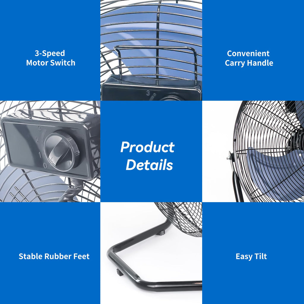 20 Inch High Velocity Industrial Floor Fan O751