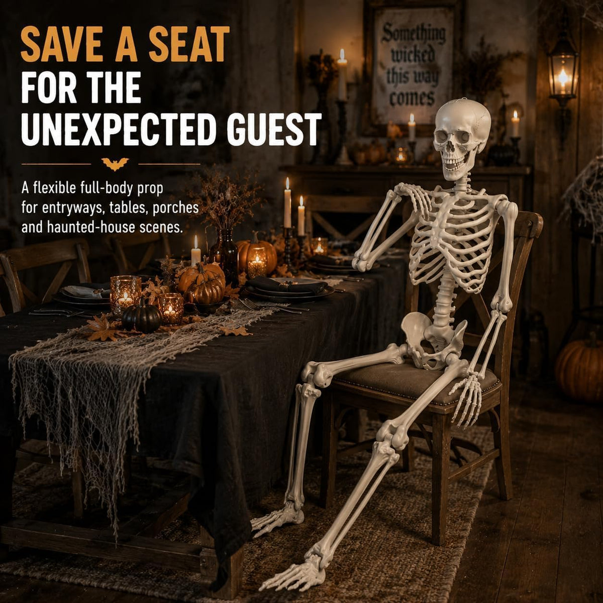 Life Size Posable Skeleton Prop Decoration S101096