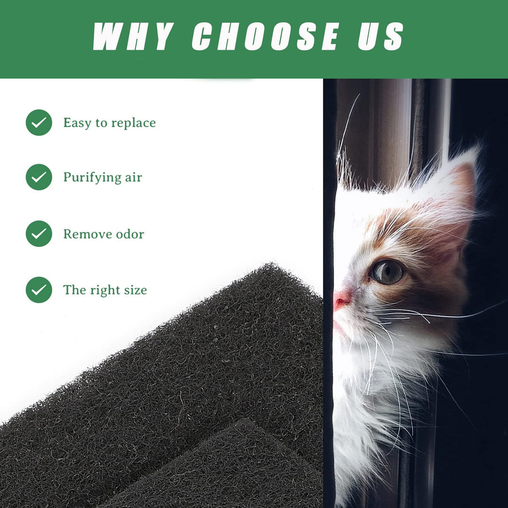 Activated Carbon Cat Litter Box Replacement Filters 4 Pack G964478