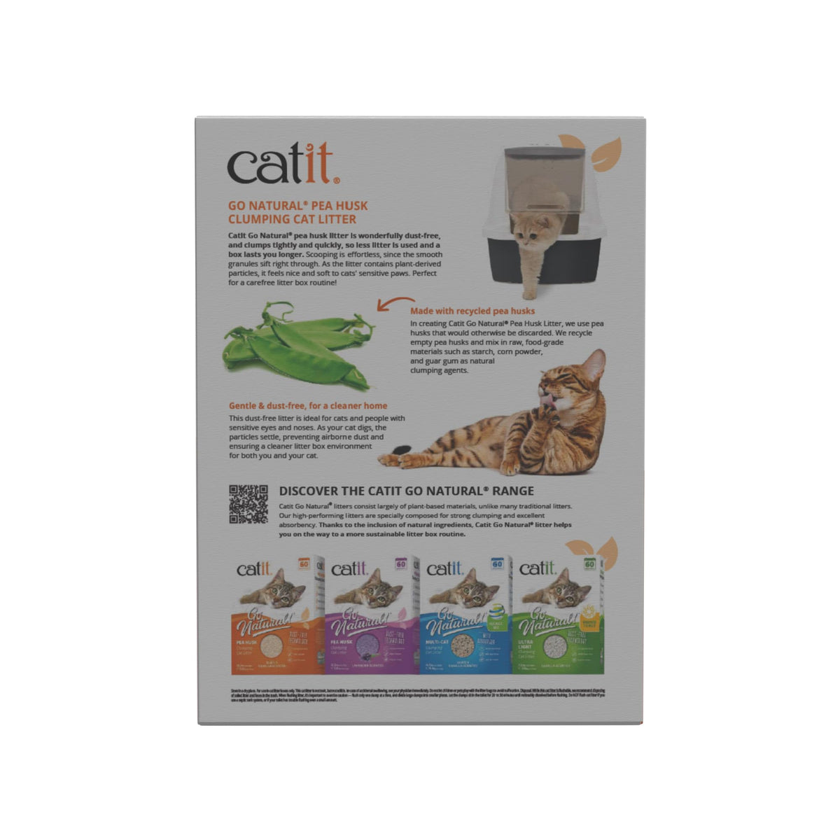 Pea Husk Clumping Cat Litter 12.3 lb Pack of 2 P77686