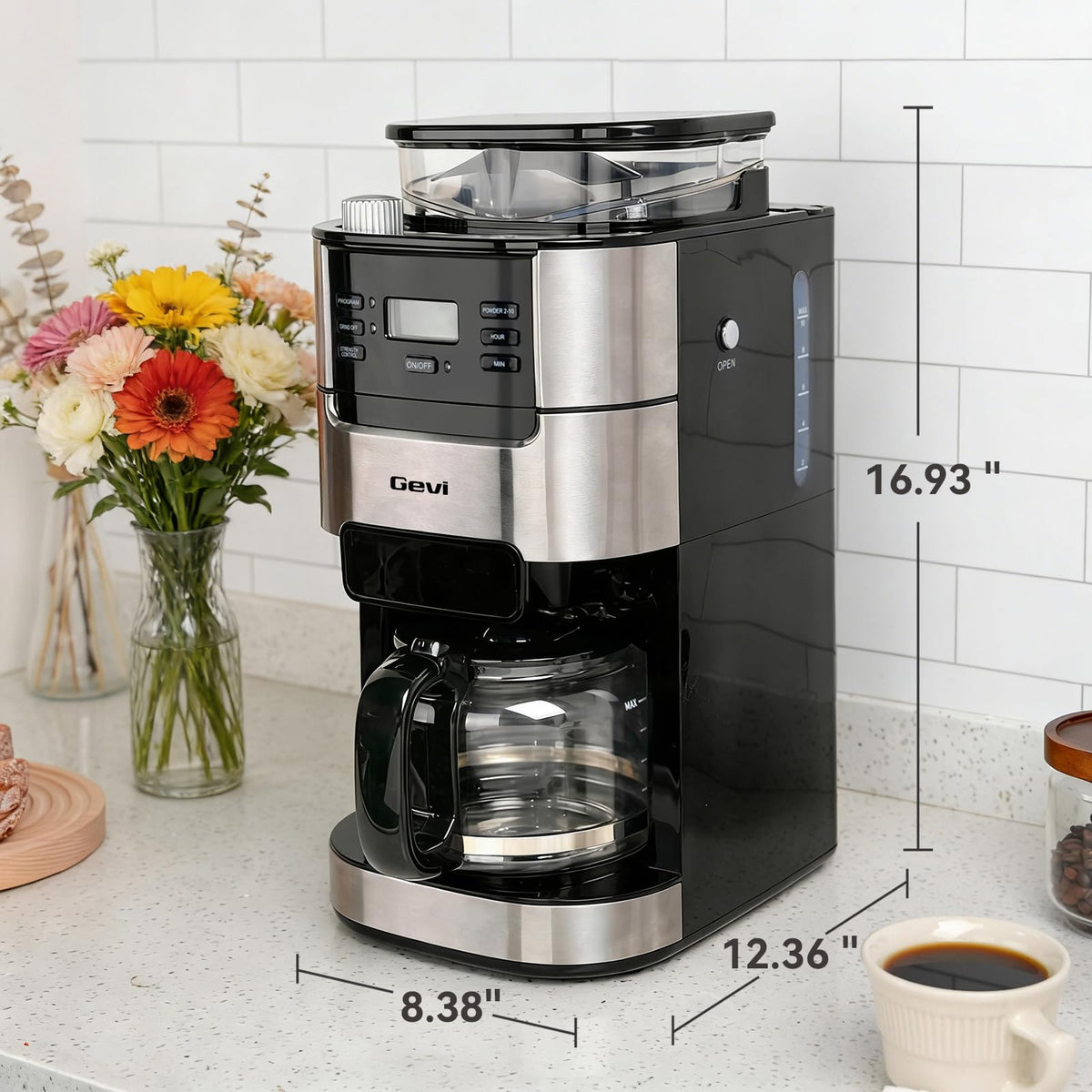 10-Cup Grind & Brew Coffee Maker with Burr Grinder F8404