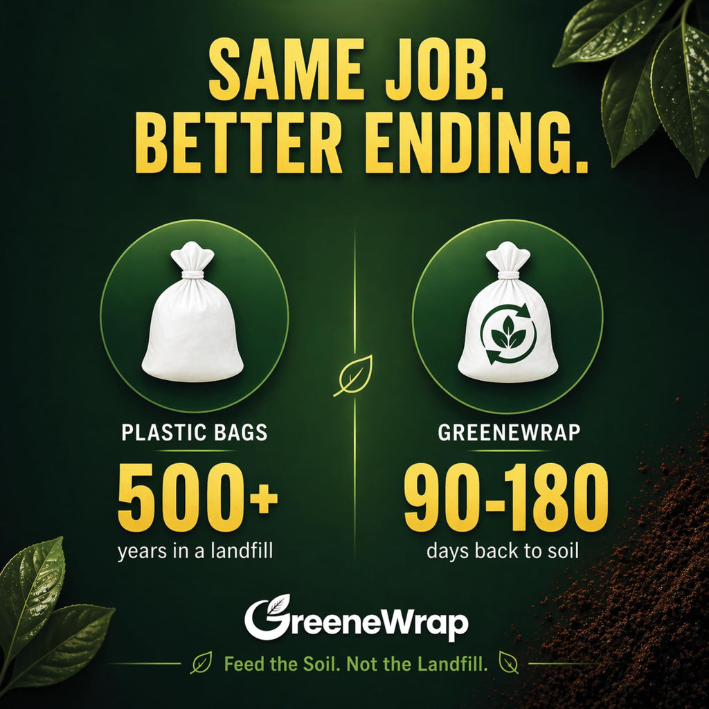 45 Gallon Compostable Trash Bags 20 Count 1.6 Mil B70228