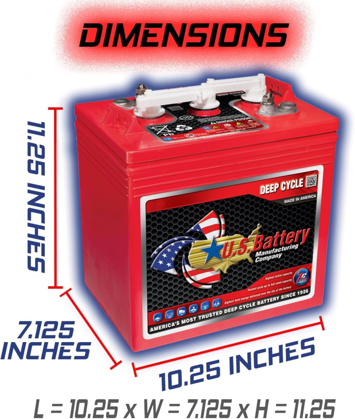 6V 240Ah Flooded Lead Acid Deep Cycle Battery x 4 R1281